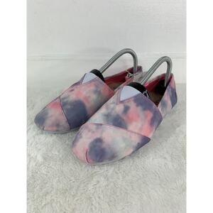 Sole Mates Women’s Tie Dye Canvas Slip-On Shoes Pink Blue White Size 8/9